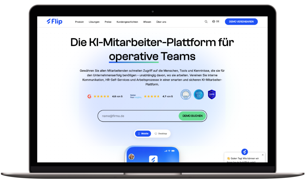 Flip – Die Mitarbeiter-Plattform für operative Teams